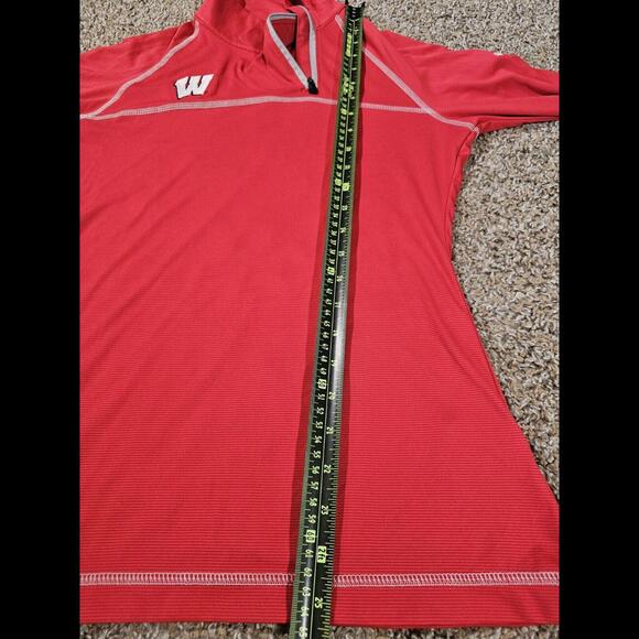 Wisconsin Badgers Columbia Athletic Womens Small Red 1/4 Zip - Picture 4 of 11